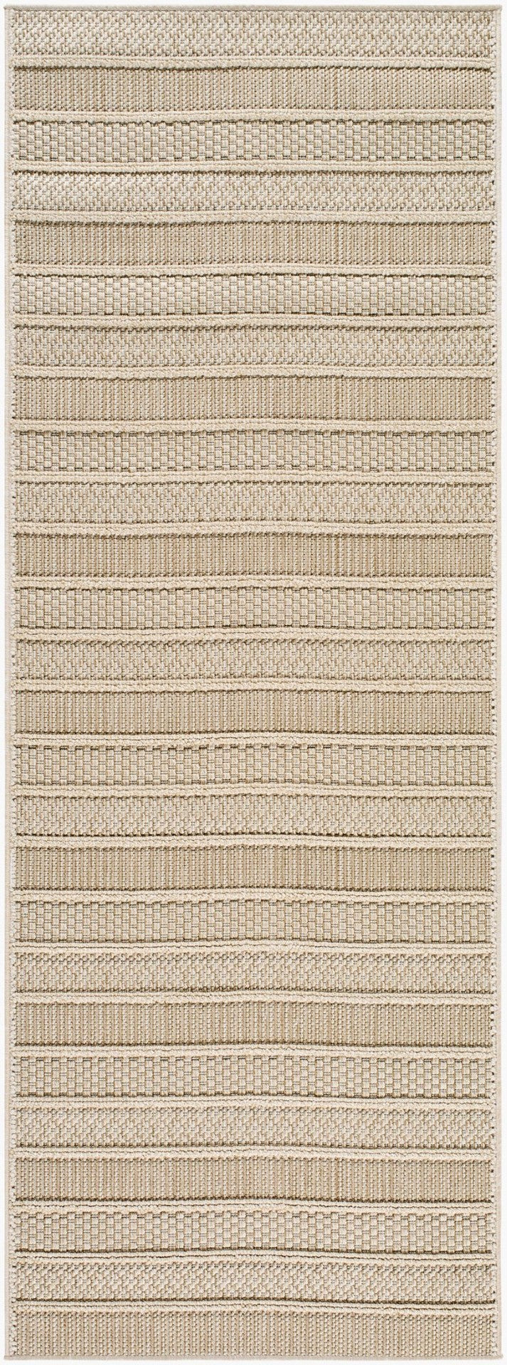 Livabliss La Playa Resort Inspired Polypropylene Rug Turkish Woven for Entryways and Patios Beige, Sand 2'7" x 7'3" MXLP2300-2773