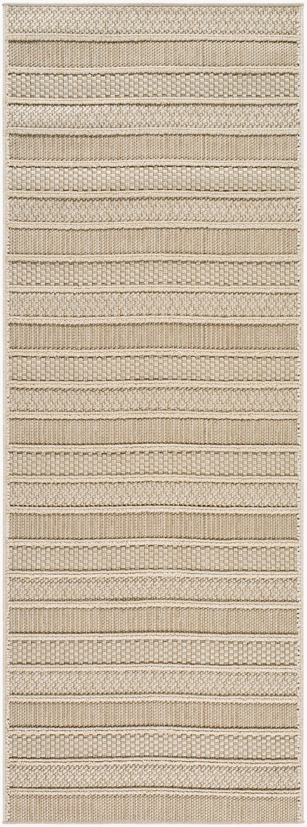 Livabliss La Playa Resort Inspired Polypropylene Rug Turkish Woven for Entryways and Patios Beige, Sand 2'7" x 7'3" MXLP2300-2773