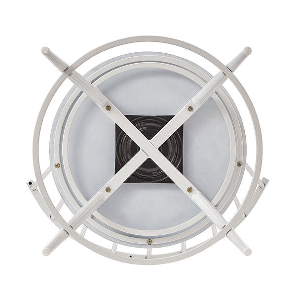 Homelegance By Top-Line Maverick Windsor Swivel Counter Stools with Low Back (Set of 2) White Engineered Wood