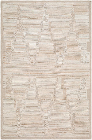 Livabliss Marco Handwoven Cotton Wool Moroccan Geometric Rug Artisan Low Pile Entryway Accent Beige, Cream 5' x 7'6" MXO2300-576
