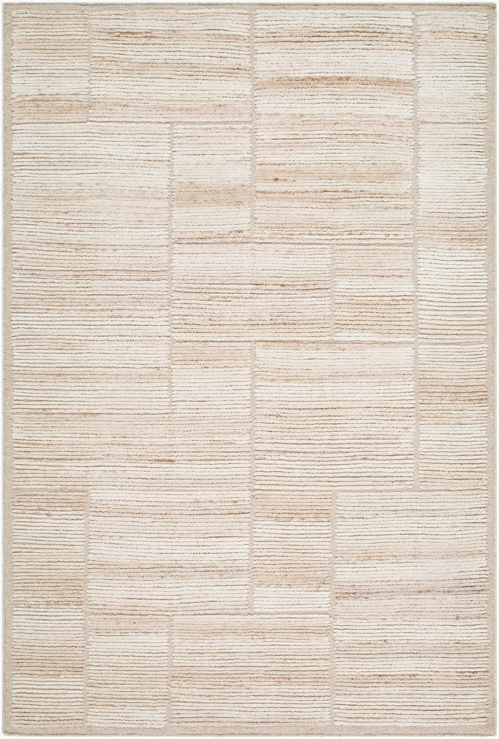 Livabliss Marco Handwoven Cotton Wool Geometric Art Deco Accent Rug for Entryway or Bath Light Beige, Ta 8' x 10' MXO2301-810