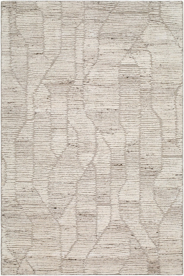 Livabliss Marco Handwoven Cotton Wool Accent Rug Art Deco Pattern for Entryway or Bedroom Beige, Taupe 9' x 12' MXO2302-912