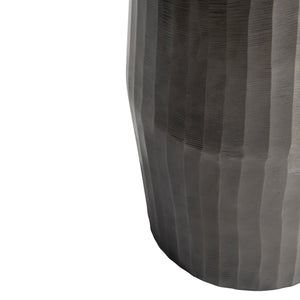 Bernhardt Bernhardt Baja Cast Aluminum Outdoor Accent Table, Black Nickel Wave-Textured 12" Round Side X05156