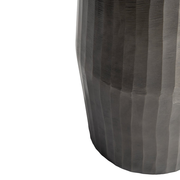 Bernhardt Bernhardt Baja Cast Aluminum Outdoor Accent Table, Black Nickel Wave-Textured 12" Round Side X05156