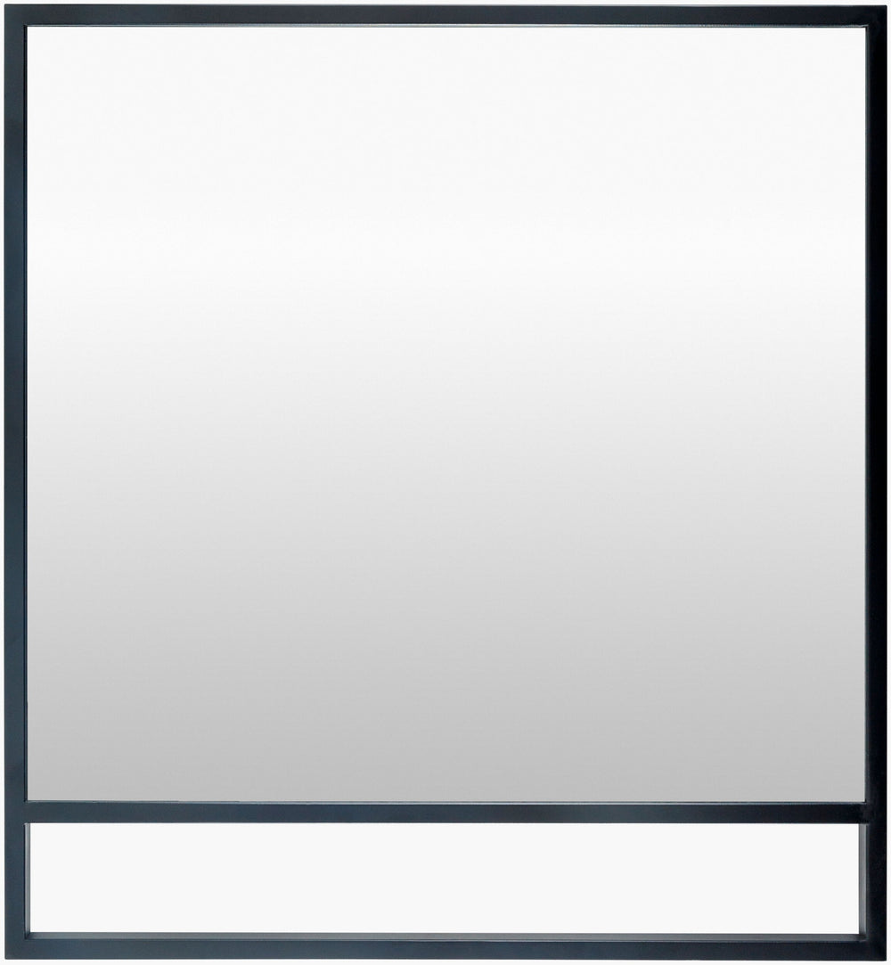 Surya Maxxis Accent Mirror - 26"H X 24"W - Stunning Industrial-rustic Wall Decor To Elevate Your Space Frame, Black Iron Mxs003-2624