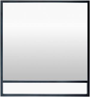 Surya Maxxis Accent Mirror - 26"H X 24"W - Stunning Industrial-rustic Wall Decor To Elevate Your Space Frame, Black Iron Mxs003-2624