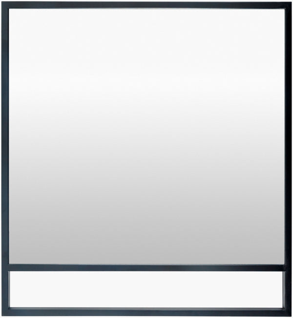 Surya Maxxis Accent Mirror - 26"H X 24"W - Stunning Industrial-rustic Wall Decor To Elevate Your Space Frame, Black Iron Mxs003-2624