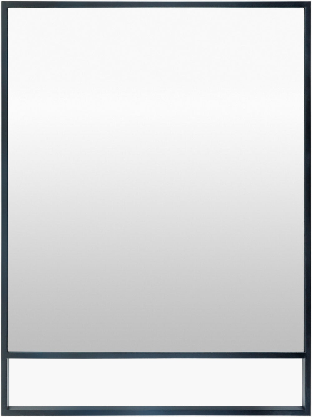 Surya Maxxis Accent Mirror - 26"H X 24"W - Stunning Industrial-rustic Wall Decor To Elevate Your Space Frame, Black Iron Mxs003-2624