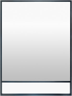 Surya Maxxis Accent Mirror - 26"H X 24"W - Stunning Industrial-rustic Wall Decor To Elevate Your Space Frame, Black Iron Mxs003-4030