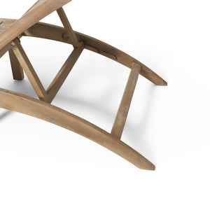 English Elm Christopher Knight Home® - BENFIELD Chaise Lounge Light Brown Wicker with Acacia Wood Frame, Weather-Resistant Reclining Comfort 73261.00MLBRN