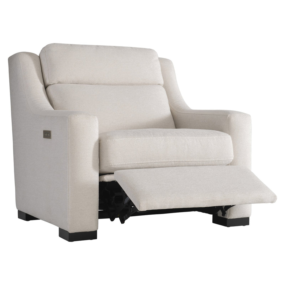 Bernhardt Bernhardt Germain Wingback Power Recliner Chair With Usb Port, Bustle Back & Exposed Wood Legs B222RO