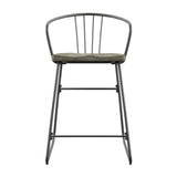 Homelegance By Top-Line Clementine Iron and Grey Finish Counter Height Chairs (Set of 2) Grey Iron