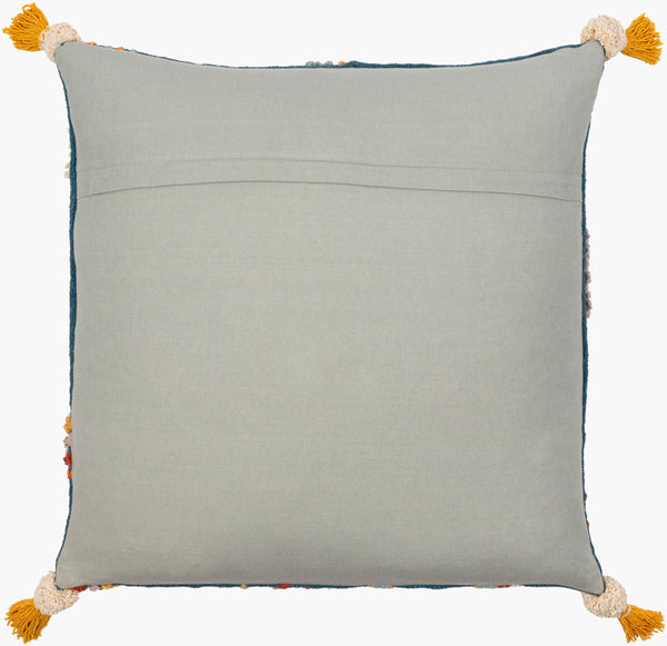 Surya Mystic Bohemian Global Pillow 20” X 20” – Luxurious Cotton Accent For Exotic Home Decor Bliss Blue Cotton,Cotton Myc001-2020