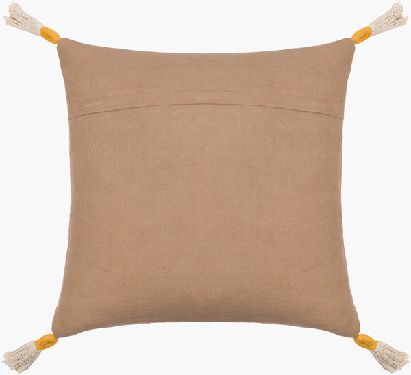 Surya Mystic Bohemian Global Lumbar Pillow - 14"L X 22"W, Luxurious Cotton, Vibrant Design For Home Decor Dusty Pink Cotton,Cotton Myc003-1422