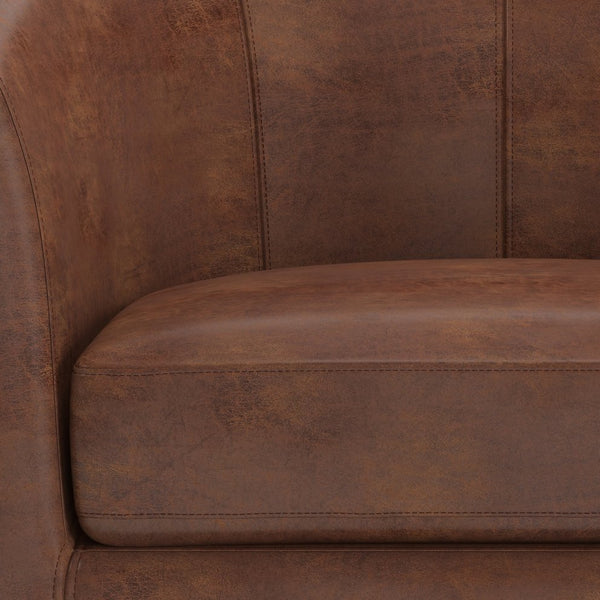 English Elm Austin Tub Chair In Distressed Saddle Brown - Stylish Comfort For Modern Or Classic Interiors B136P159643