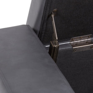 English Elm Laredo Large Storage Ottoman In Stone Grey - Stylish Multifunctional Seating With Hidden Storage B136P159045