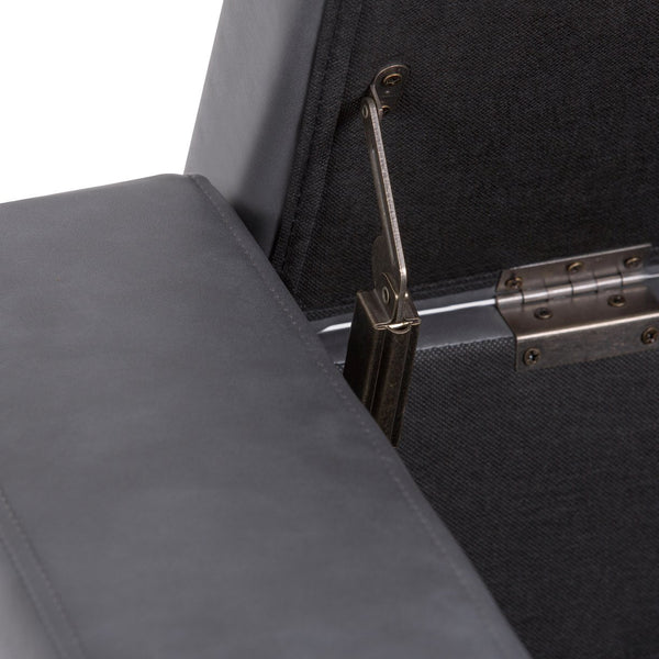 English Elm Laredo Large Storage Ottoman In Stone Grey - Stylish Multifunctional Seating With Hidden Storage B136P159045