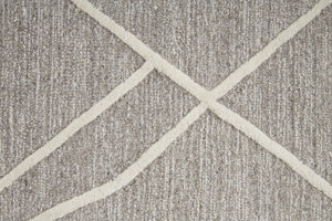 Feizy Rugs Euclid Hand-tufted Wool Rug - Stunning Abstract Design In Natural Undyed Pile For Elegant Spaces Taupe,Ivory,Gray Wool T11t8004gryivyh50