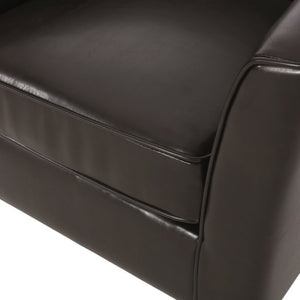 English Elm Club Chair Bonded Leather Tub Seat with Birch Legs for Modern Living Spaces 56991.00