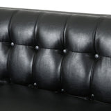 Christopher Knight Home® - Noble House - Pondway Contemporary Faux Leather Tufted 3 Seater Sofa