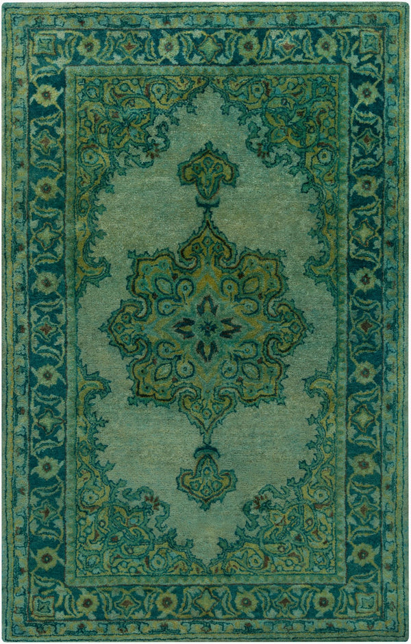 Surya Mykonos Myk-5009 2' X 3' Hand-tufted Wool Rug – Timeless Elegance, Low Pile, Durable, And Charming Olive Nz Wool Myk5009-23