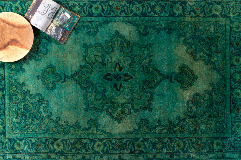 Mykonos MYK-5009 5' x 8' Handmade Rug MYK5009-58  Olive, Teal, Dusty Sage, Emerald Surya