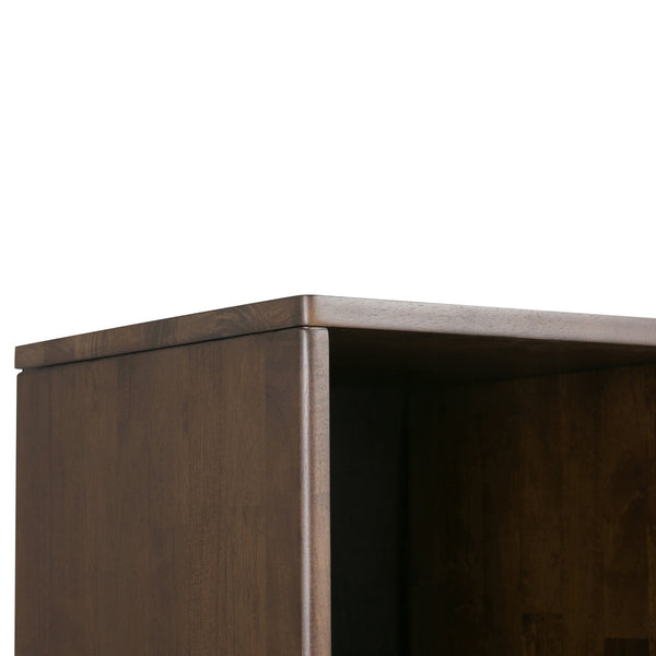 English Elm Harper Cube Storage Unit With Drawers - Mid-Century Modern Walnut Brown For Stylish Organization B136P158166