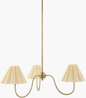 Livabliss Moyalia Large Geometric Chandelier Mixed Metal Linen Shade Modern Dining Room Light MYLI-002