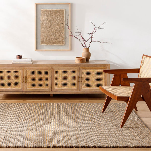 Surya Molly 2' X 3' Hand-woven Wool & Jute Rug - Modern Style, Durable, No-pile Design, Made In India Taupe Wool,Jute Mym2300-23