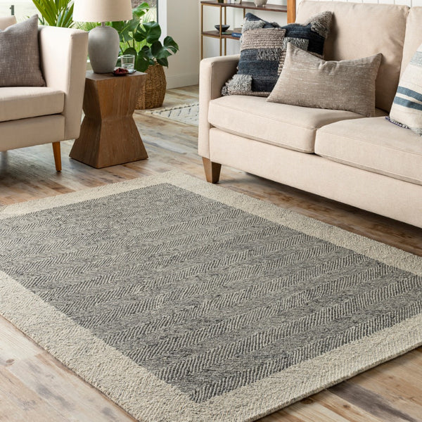 Livabliss Marvel Area Rug - Stylish Machine Woven Design For Modern And Traditional Spaces, Easy Care Comfort Light Beige,Light Slate,Charcoal,Black Wool Myn2304-81012
