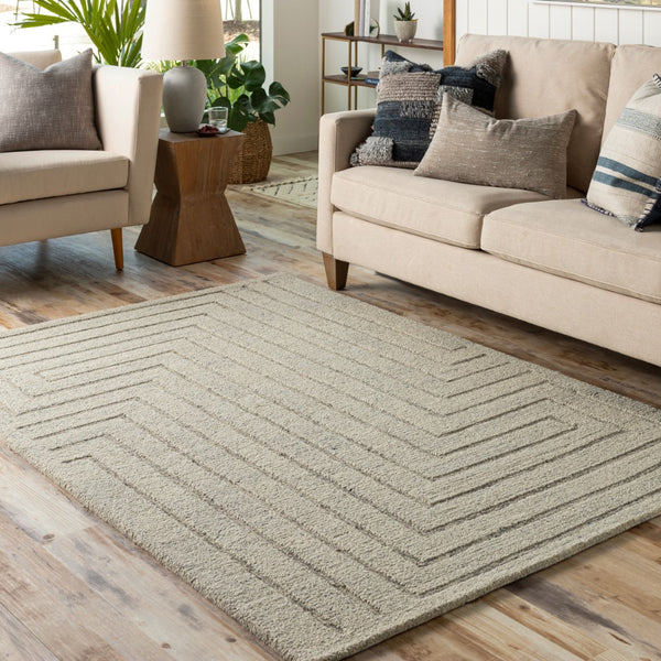 Livabliss Marvel Area Rug - Stylish Machine Woven Design For Modern And Traditional Spaces, Easy Care Comfort Light Gray,Charcoal Wool Myn2307-81012