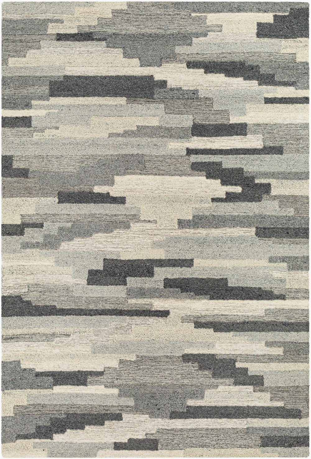 Surya Madelyn 2' X 3' Hand-tufted Wool Rug - Rustic Charm For Cozy Spaces, Perfect Medium Pile Height! Gray Wool Myn2308-23