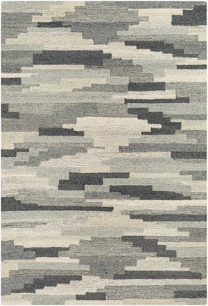 Surya Madelyn 2' X 3' Hand-tufted Wool Rug - Rustic Charm For Cozy Spaces, Perfect Medium Pile Height! Gray Wool Myn2308-23