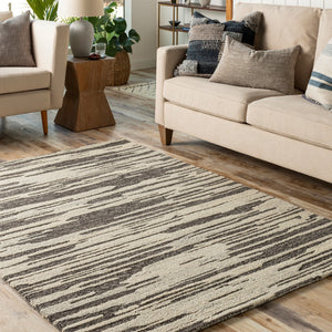 Livabliss Marvel Area Rug - Stylish Machine Woven Design For Modern And Traditional Spaces, Easy Care Comfort Light Beige,Charcoal,Black Wool Myn2309-81012