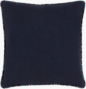 Surya Maya 18"X18" Elegant Accent Pillow - Luxurious Cotton Blend For Comfort & Sophistication In Home Ink Blue Cotton,Polyester,Cotton Myp002-2020d