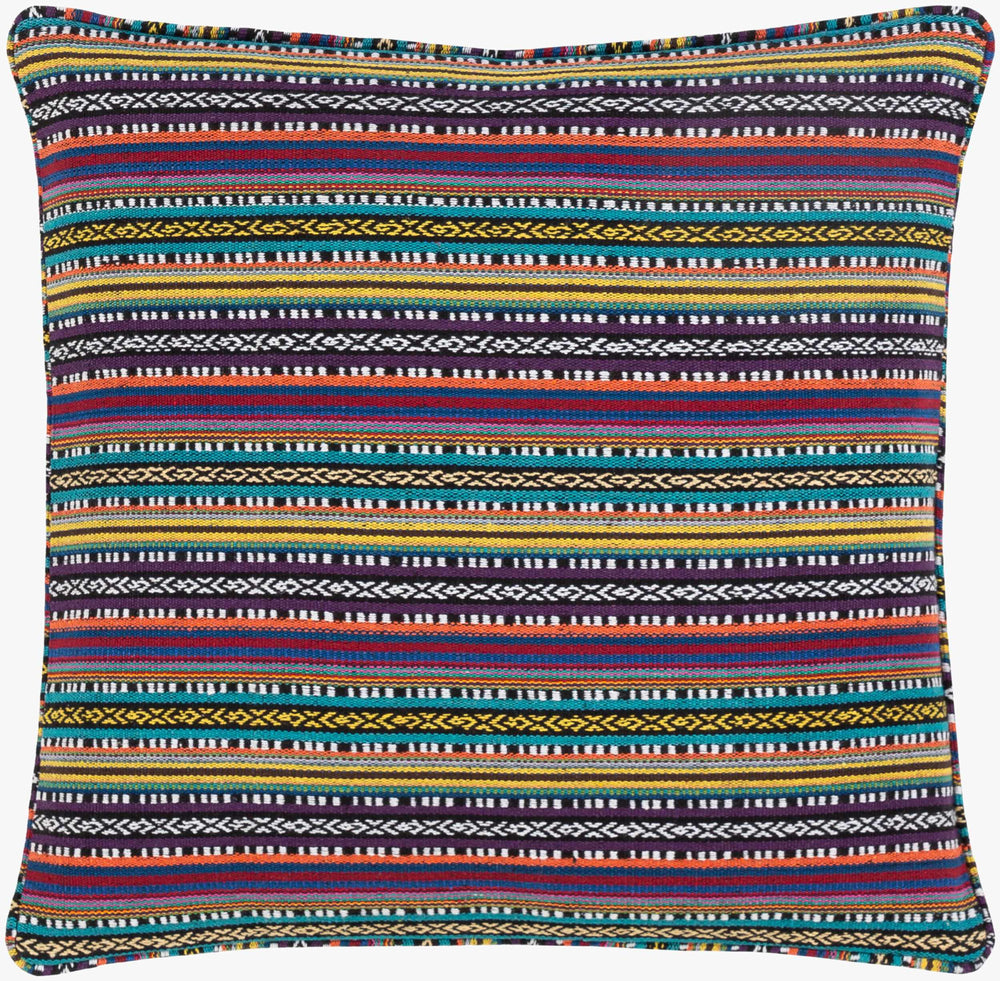 Surya Maya 18"X18" Elegant Accent Pillow - Luxurious Cotton Blend For Comfort & Sophistication In Home Medium Purple Cotton,Polyester,Cotton Myp003-1818p
