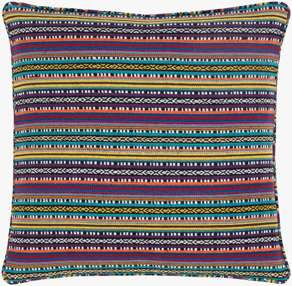 Surya Maya 18"X18" Elegant Accent Pillow - Luxurious Cotton Blend For Comfort & Sophistication In Home Medium Purple Cotton,Polyester,Cotton Myp003-1818p