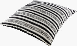 Surya Maya Cozy 30"L X 30"W Floor Pillow - Stylish Cotton-polyester Blend For Comfort & Relaxation Black Cotton,Polyester,Cotton Myp005-3030