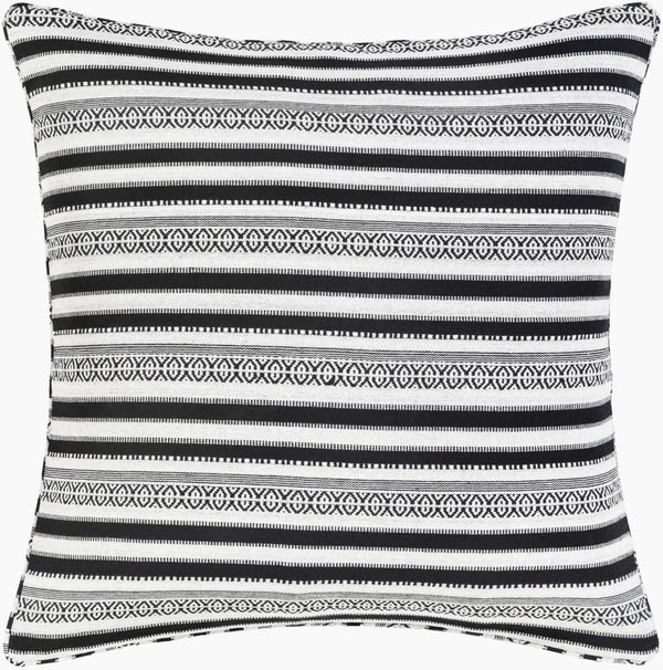 Surya Maya Cozy 30"L X 30"W Floor Pillow - Stylish Cotton-polyester Blend For Comfort & Relaxation Black Cotton,Polyester,Cotton Myp005-3030