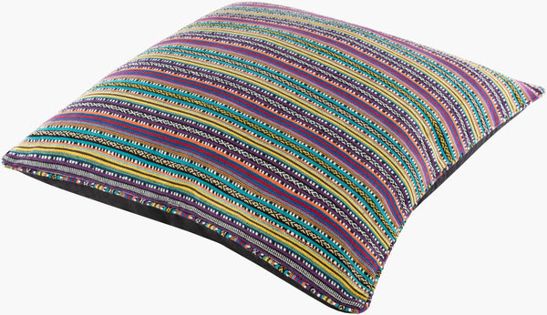 Surya Maya Cozy 30"L X 30"W Floor Pillow - Stylish Cotton-polyester Blend For Comfort & Relaxation Medium Purple Cotton,Polyester,Cotton Myp007-3030