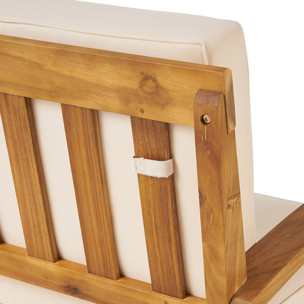 English Elm Christopher Knight Home® - 4-Person Outdoor Seating Group: Stylish Acacia Wood Set With Cushions For Patios & Balconies 57973.00BEI-2_57972.00SETBEI