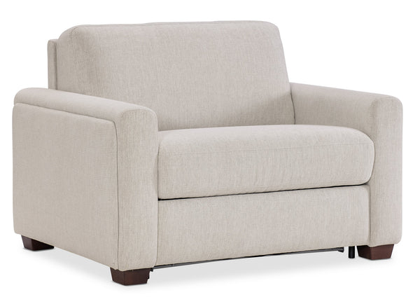 Hooker Furniture Griffin Twin Sleeper Chair Beige Performance Fabric Transitional Lounge for Guest Rooms SS179-TS01-405