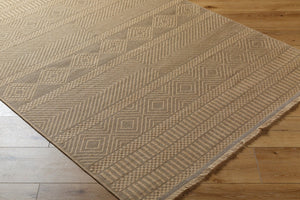Livabliss Mystery Jute Flatweave Accent Rug Fringe Border Bohemian Style for Entryways Hallways MYS2301-2745
