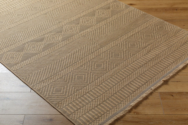 Livabliss Mystery Jute Flatweave Accent Rug Fringe Border Bohemian Style for Entryways Hallways MYS2301-2745