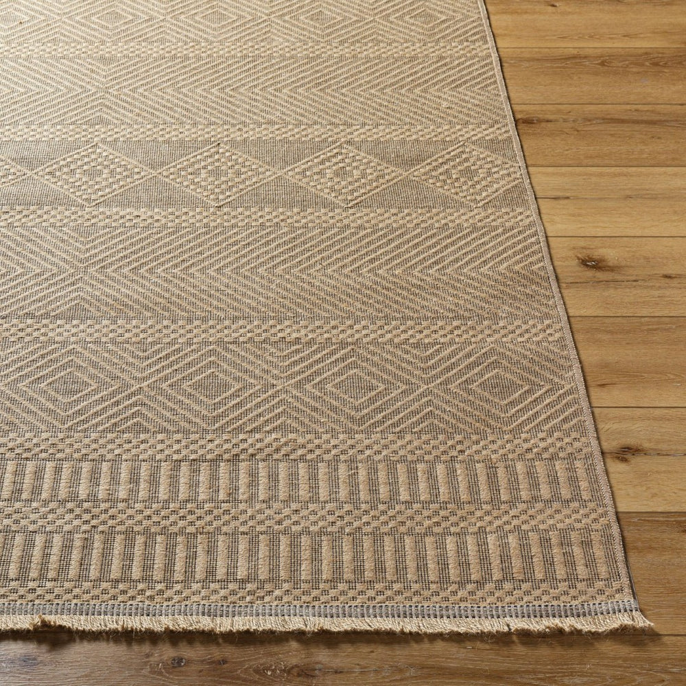 Livabliss Mystery Jute Flatweave Accent Rug Fringe Border Bohemian Style for Entryways Hallways MYS2301-2745