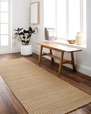 Livabliss Mystery Jute Flatweave Accent Rug Fringe Border Bohemian Style for Entryways Hallways MYS2301-2745