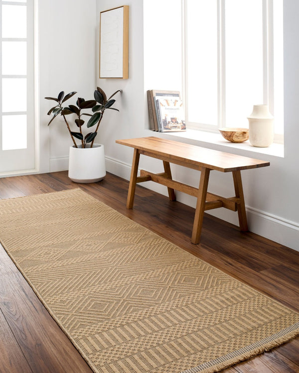 Livabliss Mystery Jute Flatweave Accent Rug Fringe Border Bohemian Style for Entryways Hallways MYS2301-2745