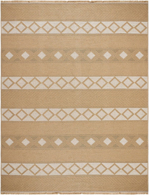 Livabliss Mystery Jute Cotton Flatweave Area Rug with Fringe Bohemian Farmhouse Entryway Accent Tan, Beige 7'9" x 10' MYS2302-7910