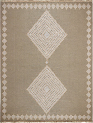 Livabliss Mystery Jute Cotton Flatweave Rug Bohemian Fringe Accent for Entryways and Hallways Tan, Light Beig 7'9" x 10' MYS2304-7910