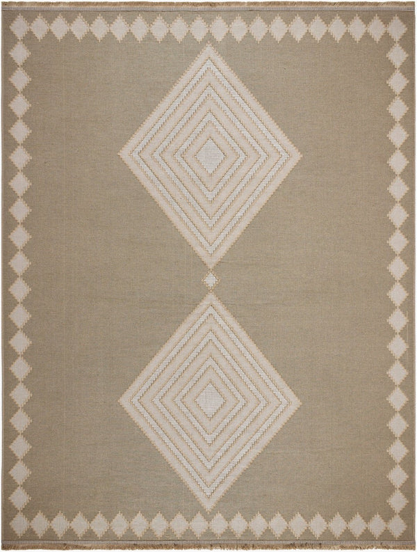 Livabliss Mystery Jute Cotton Flatweave Rug Bohemian Fringe Accent for Entryways and Hallways Tan, Light Beig 7'9" x 10' MYS2304-7910